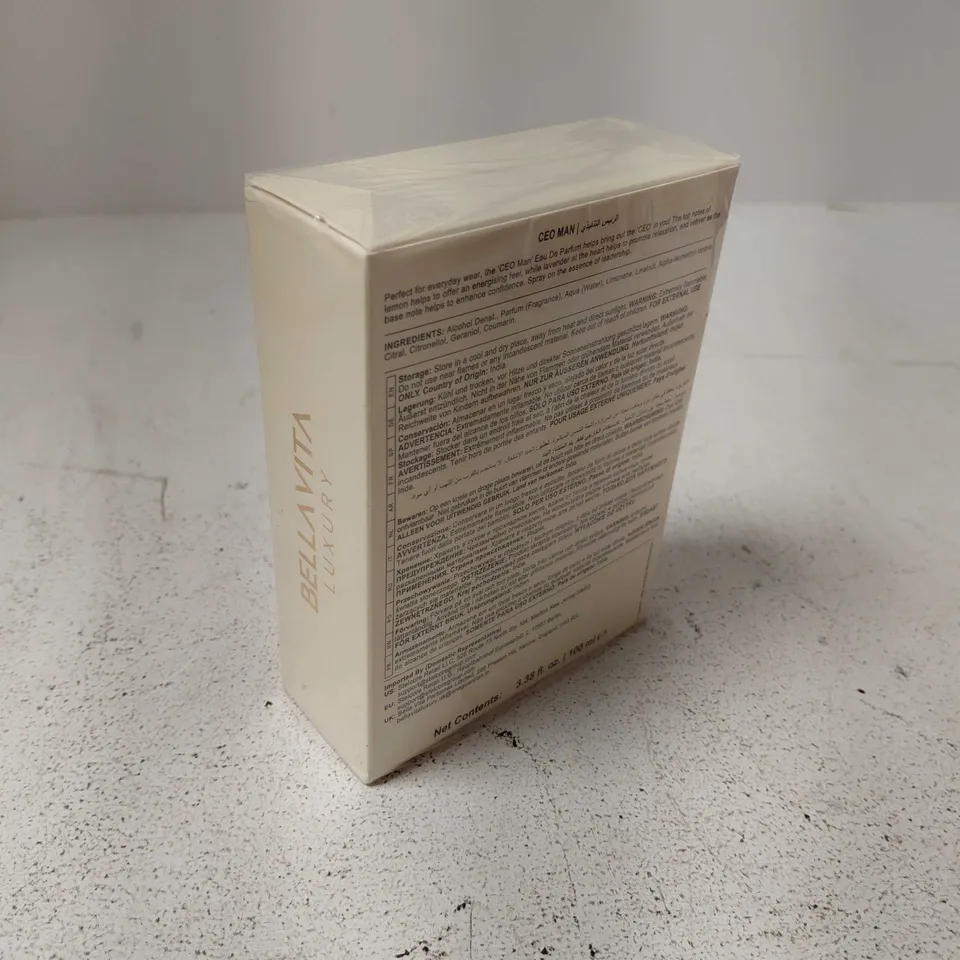 BOXED AND SEALED BELLAVITA LUXURY CEO MAN EAU DE PARFUM 100ML
