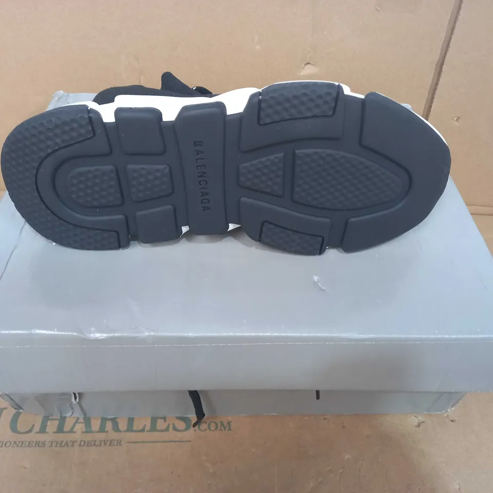 BOXED PAIR OF BALENCIAGA LACE UP SHOES IN BLACK UK SIZE 5