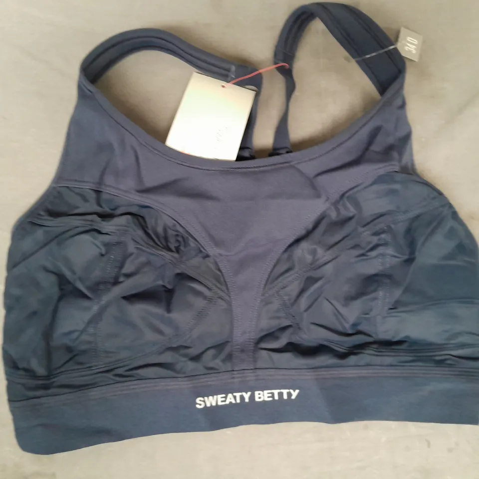 SWEATY BETTY POWER PRO RUNNING BRA IN NAVY SIZE 34D