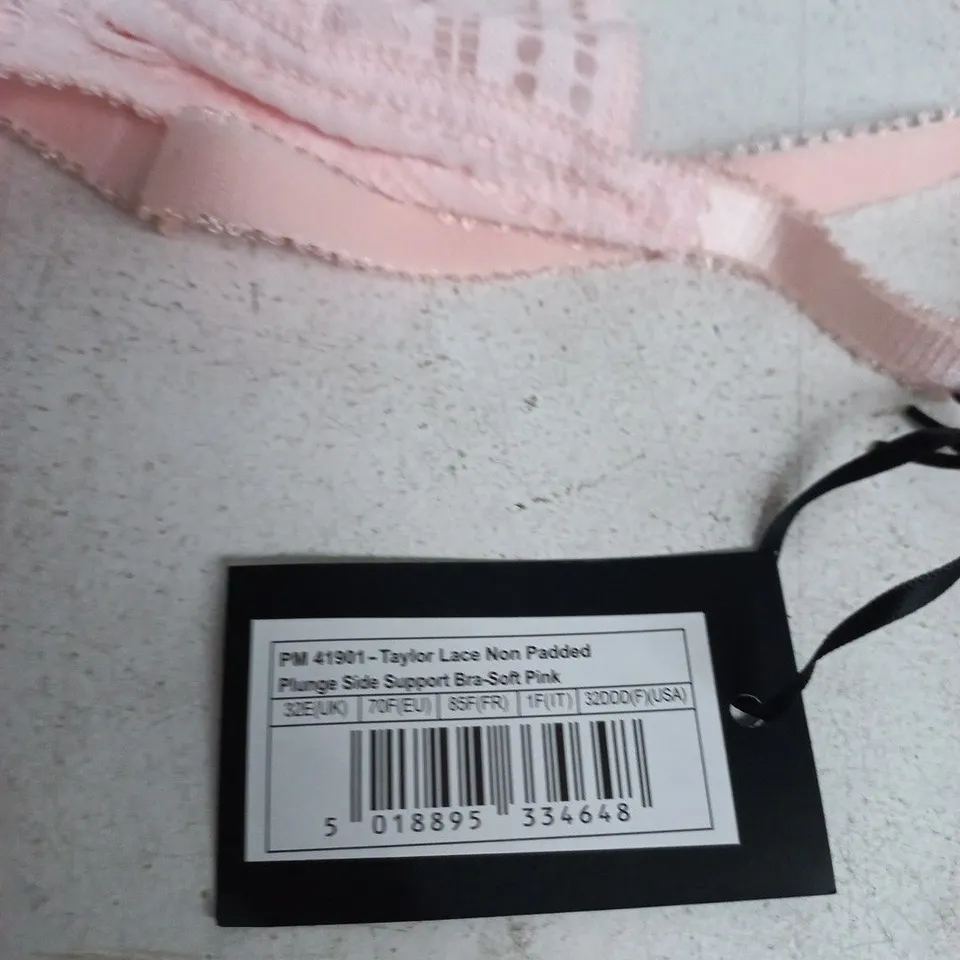 POUR MOI TAYLOR LACE NON-PADDED PLUNGE BRA – PINK SIZE 32E