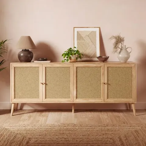 BOXED JORDYN EXTRA WIDE SIDEBOARD LIGHT WOOD EFFECT