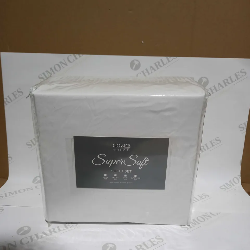 COZEE HOME SUPERSOFT SHEET SET - SUPERKING
