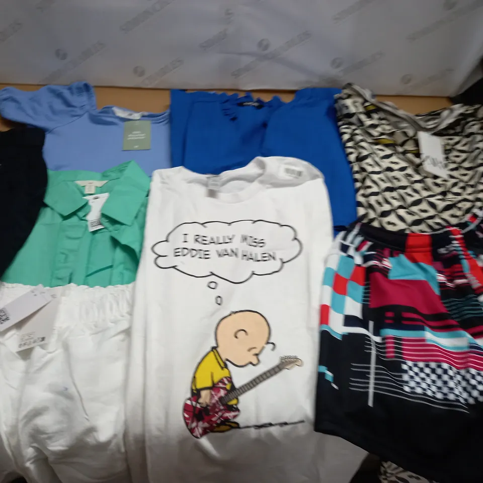 LARGE QUANTITY OF ASSORTED CLOTHING ITEMS TO INCLUDE H&M, DICKIES AND ZARA