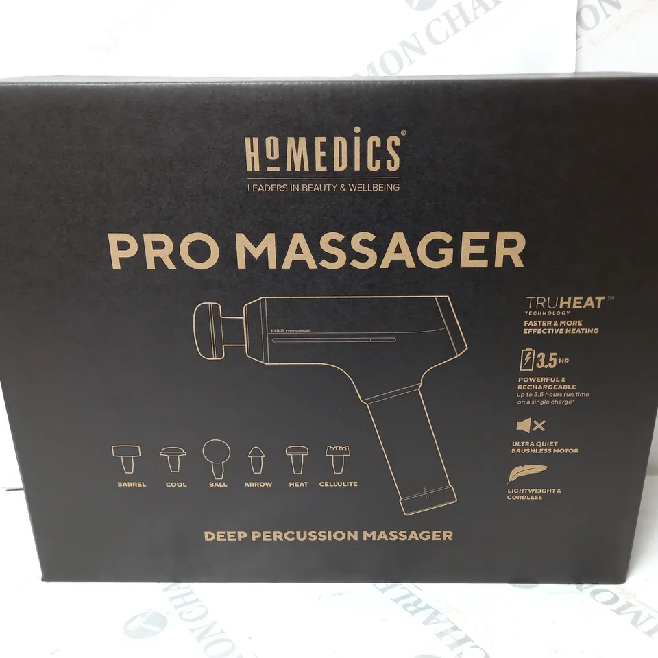 BOXED HOMEDICS DEEP PERCUSSION PRO MASSAGER