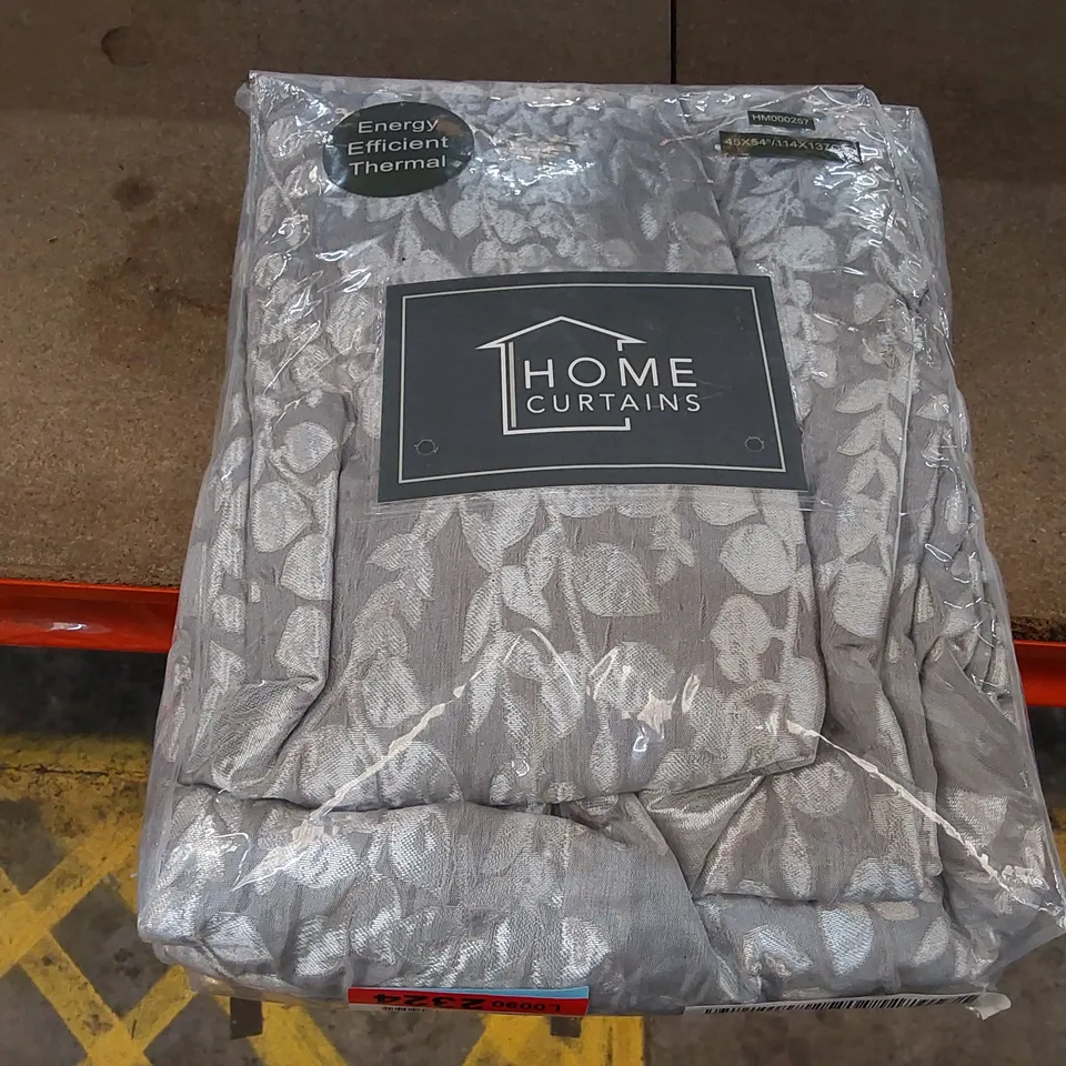 BAGGED BIRGHLID EYELET ROOM DARKENING SUPERTHERMAL LINED EYELET CURTAINS - GREY // 114 X 137CM (1 ITEM)