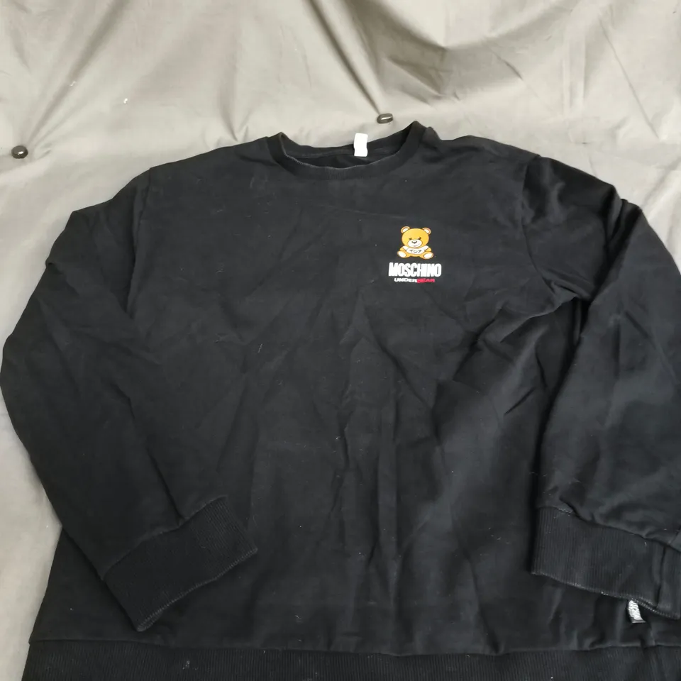 MOSCHINO BLACK CREW NECK SWEATER SIZE XL 