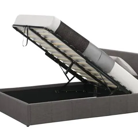 BOXED BERLIN 5FT KING UPHOLSTERED OTTOMAN STORAGE BED (2 BOXES)