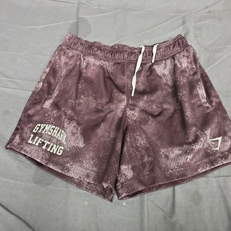 GYMSHARK LIFTING MESH 5" SHORTS – BROWN – SIZE M (REGULAR FIT)