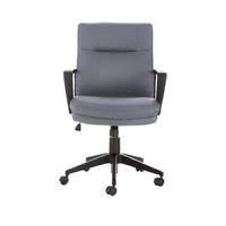 LEATHER PLUTO OFFICE CHAIR GREY 