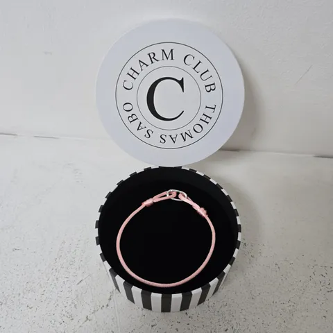BOXED THOMAS SABO CHARM CLUB CONNECT PINK TEXTILE BRACELET