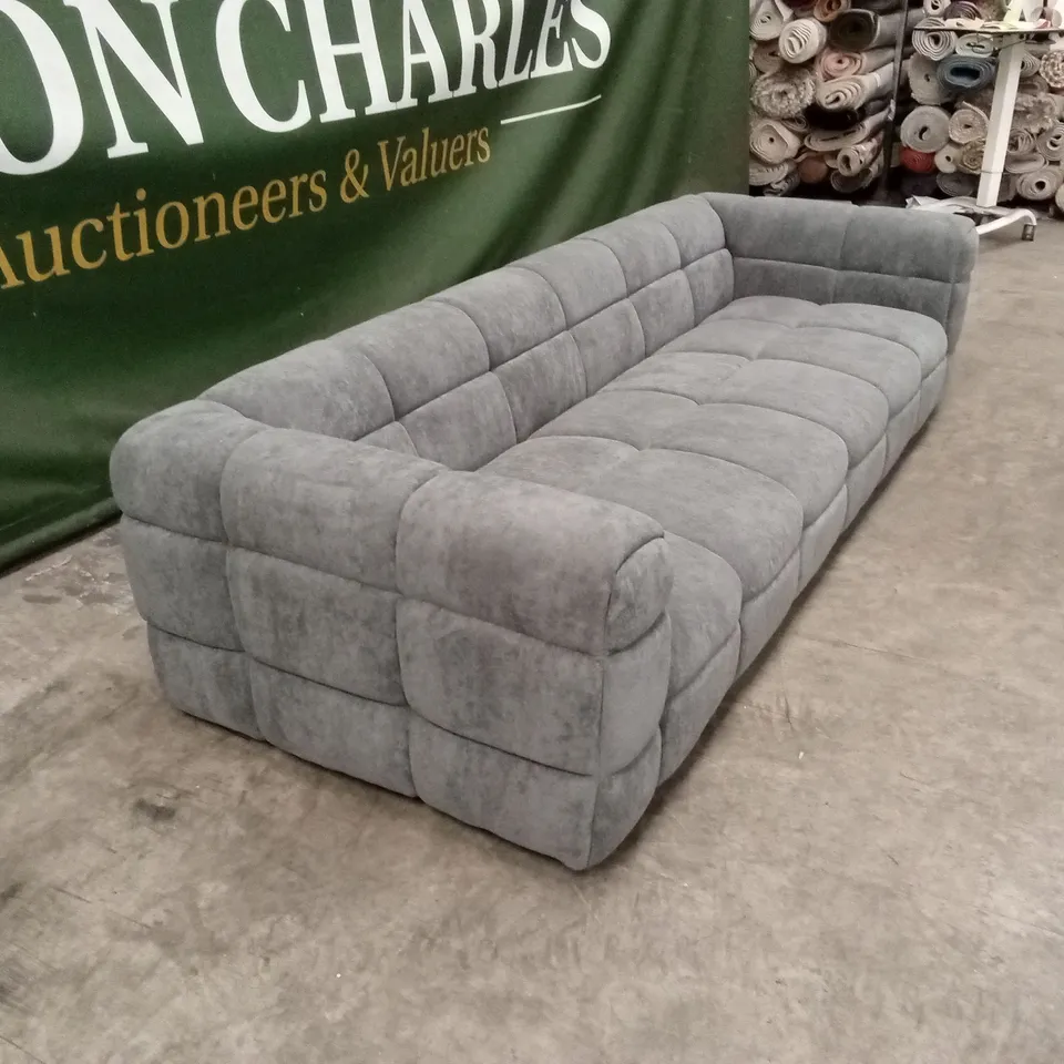 RAPPOLI FABRIC 3 SEATER SOFA - GREY