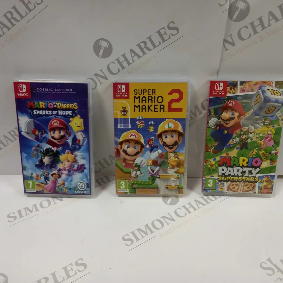 3 X ASSORTED MARIO GAMES FOR THE NINTENDO SWITCH 