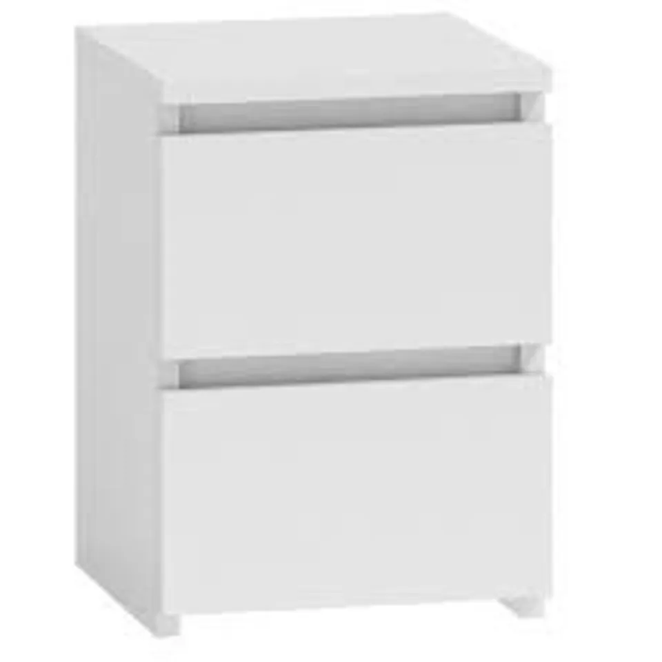 BOXED CROFT 2-DRAWER WENGE BEDSIDE TABLE (1 BOX)