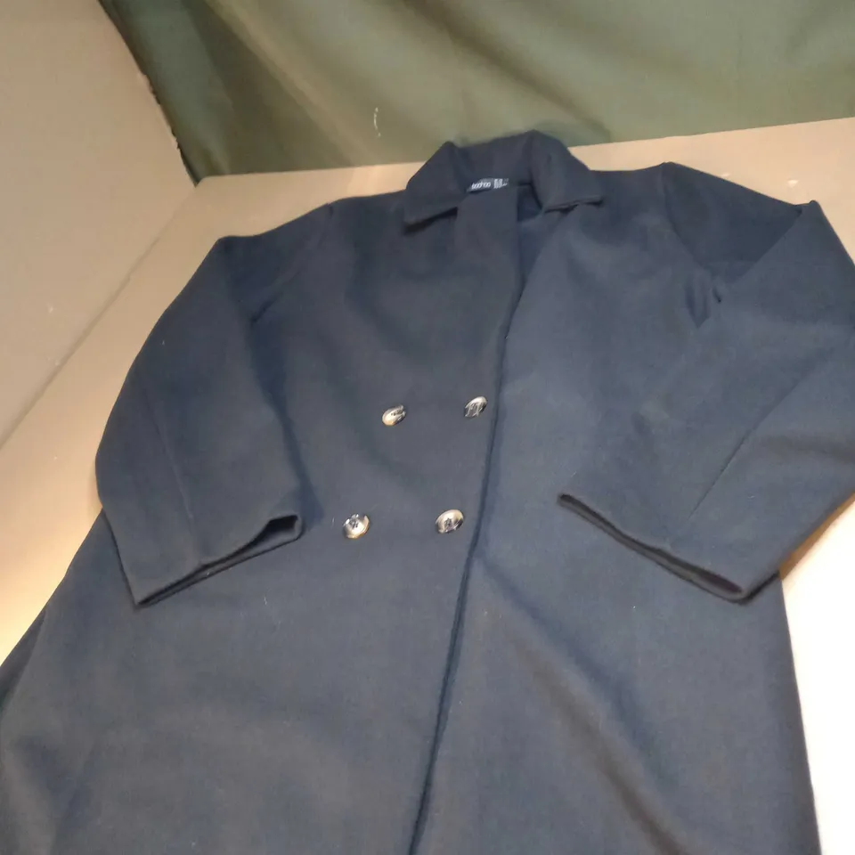 DOUBLE BREASTED WOOL LOOK COAT SIZE 14