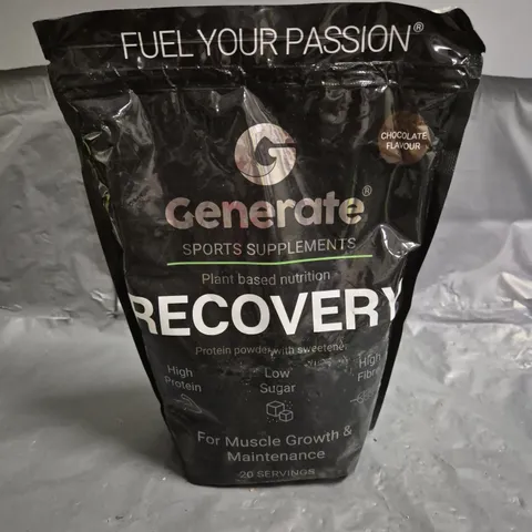 GENERATE PLANT BASED RECOVERY PROTEIN POWDER IN CHOCOLATE 20 SERVINGS