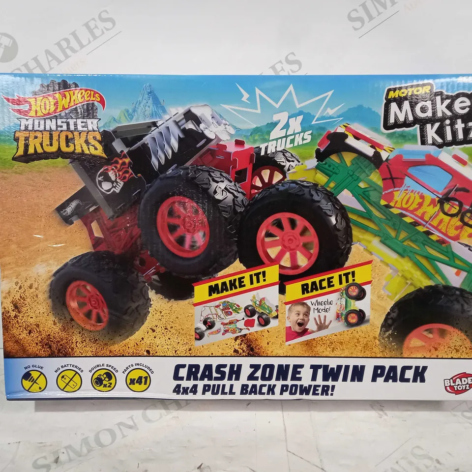 STEM ACTIVITY HOT WHEELS MONSTER TRUCKS CRASH ZONE TWIN PACK