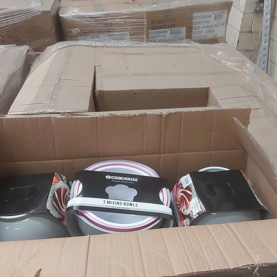 PALLET CONTAINING APPROXIMATELY 160x COOKHOUSE 3PCS MIXING BOWLS