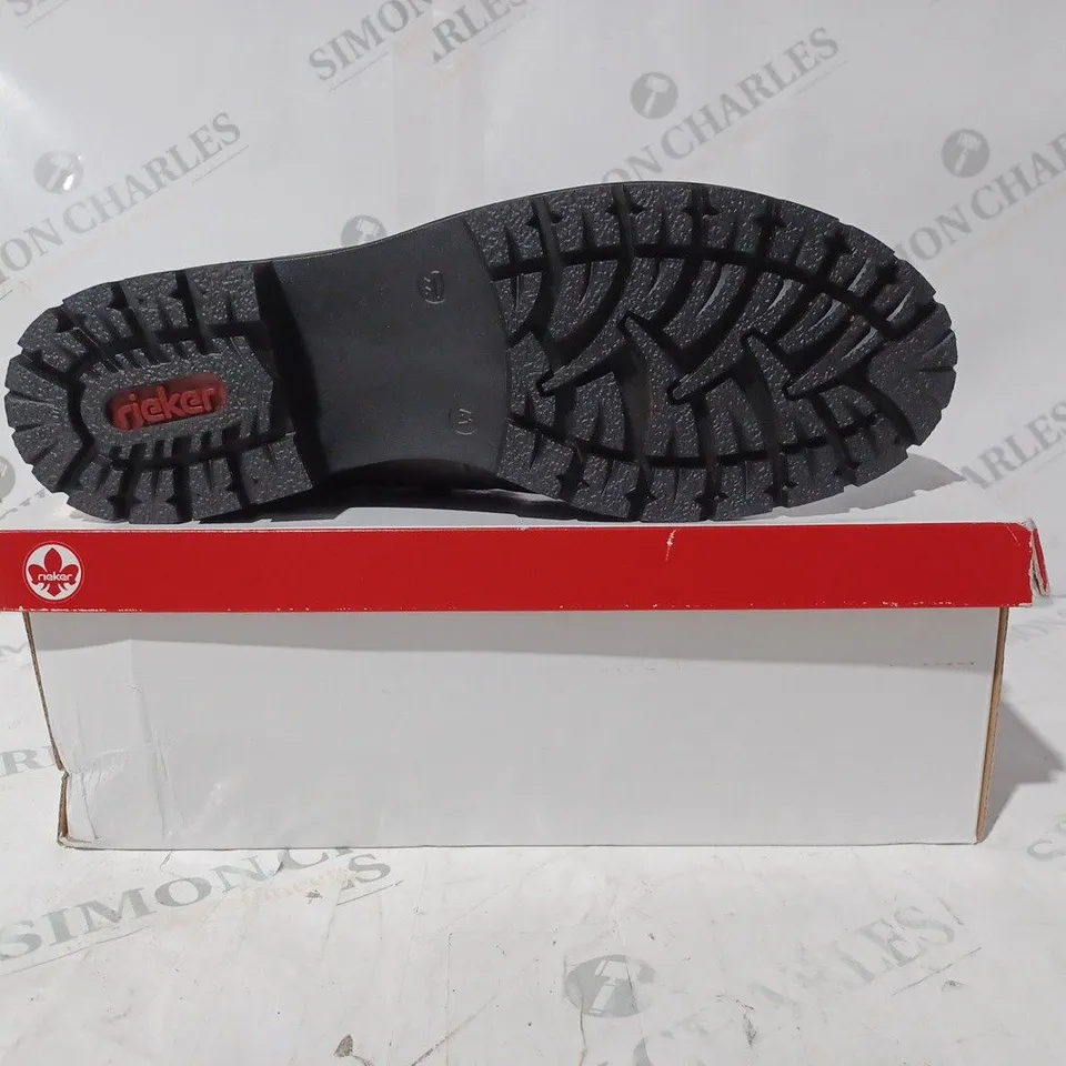 BOXED PAIR OF RIEKER MULTI CUFF HIKING BOOTS IN SIZE 7.5