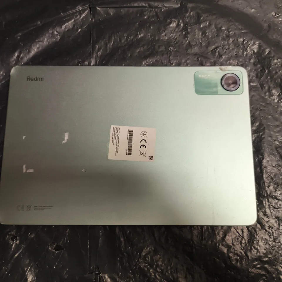 REDMI TABLET (TEAL) BACK VIEW WITH STICKER
