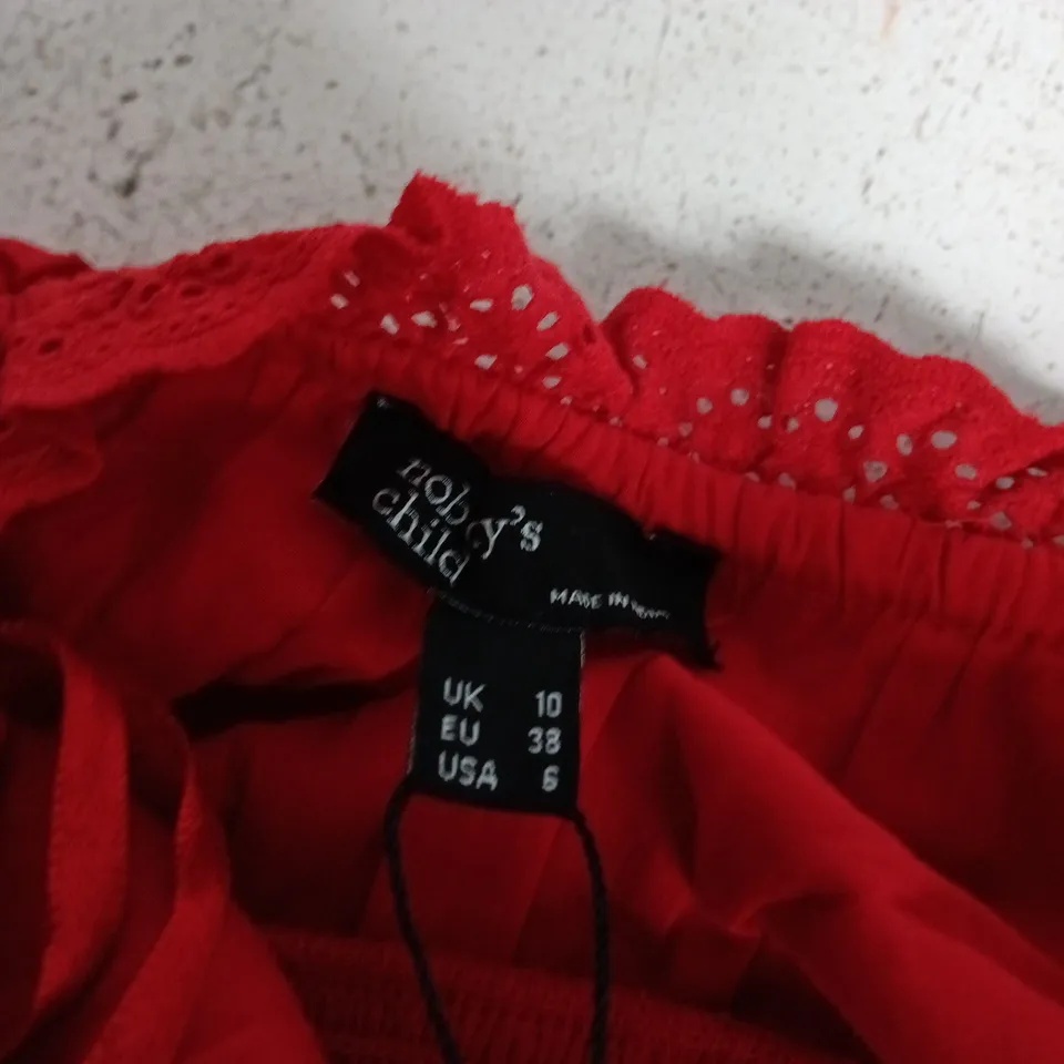 NOBODYS CHILD RYLEE MIDI DRESS IN RED - UK 10