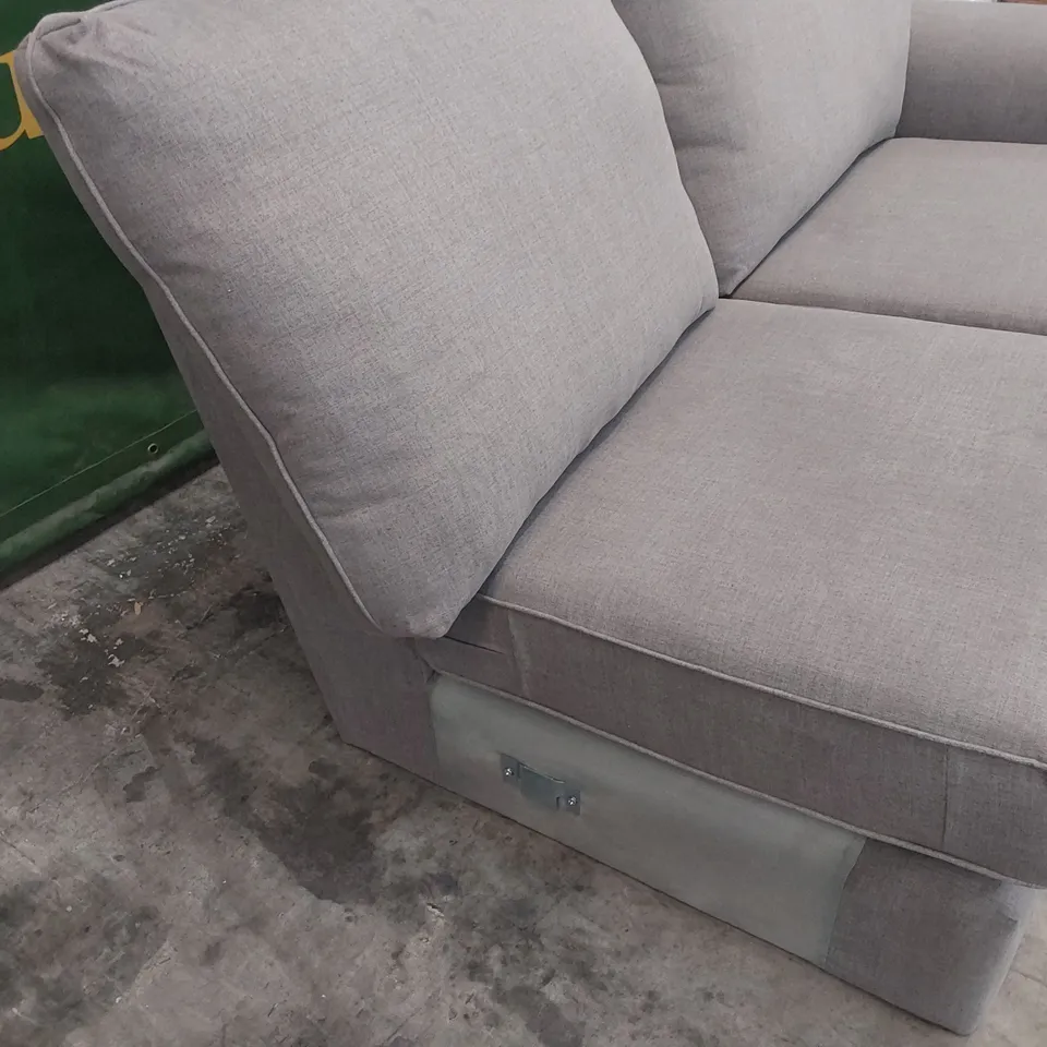 TWO SLATER GREY FABRIC SOFA