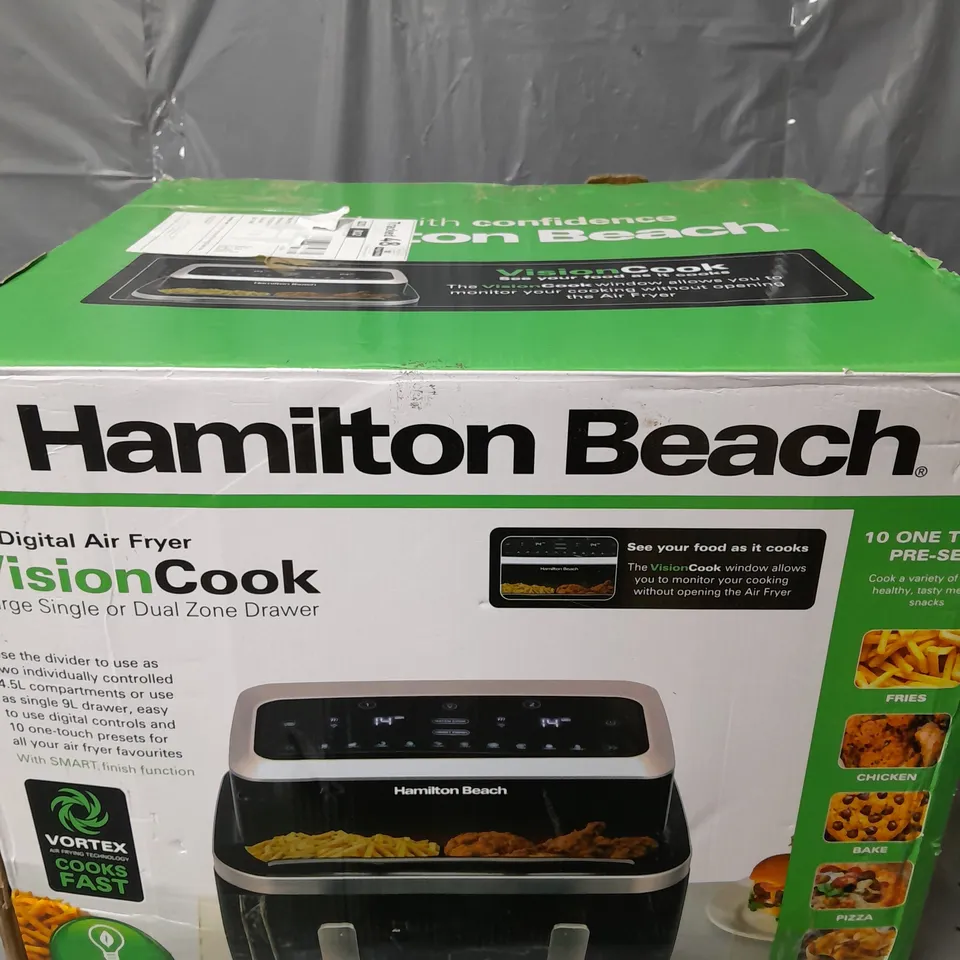 BOXED HAMILTON BEACH 9L DIGITAL AIR FRYER