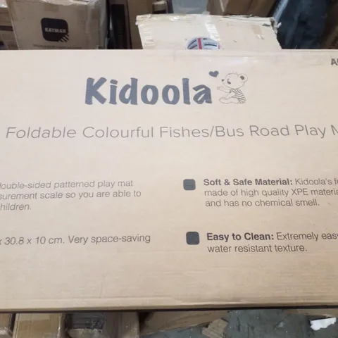 KIDOOLA FOLDABLE COLOURFUL FISHES/BUS ROAD PLAY MAT