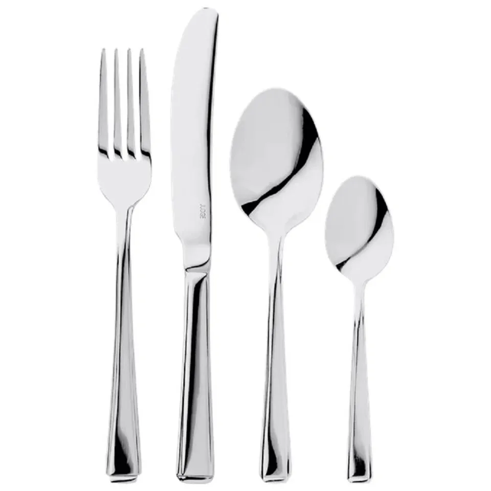 BOXED JUDGE 24 PIECE STAINLESS STEEL CUTLERY SET, TABLE SETTING FOR 6, HARLEY DESIGN