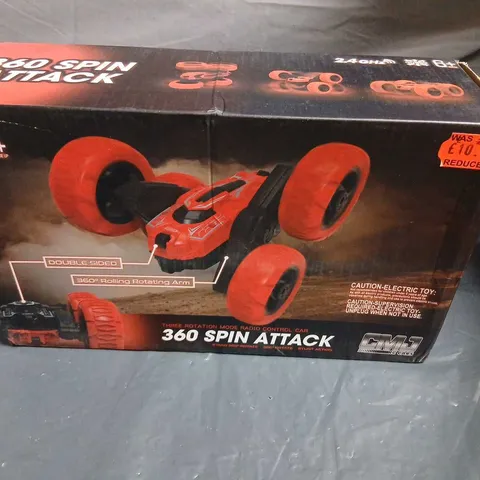 360 SPIN ATTACK RC CAR – RED, 2.4GHZ, BOXED