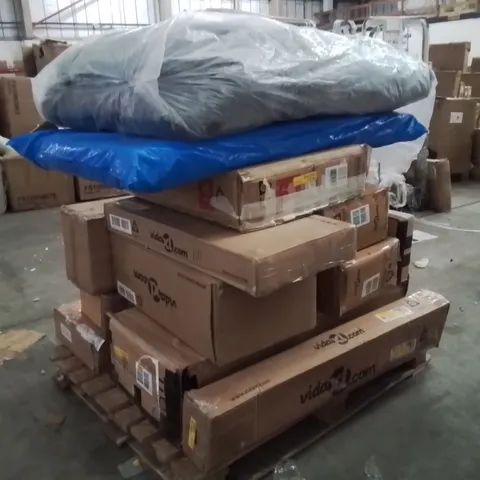 PALLET OF ASSORTED HOUSEHOLD GOODS AND PRODUCTS TO INCLUDE;PET BED,SILLENT NIGHT MICROFIBRE COT MATTRESS,RADIATOR COVER 