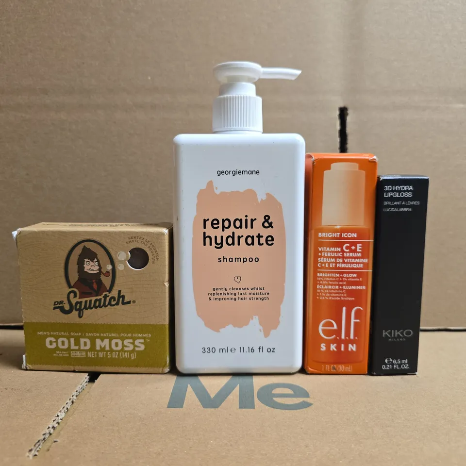 APPROXIMATELY 12 ASSORTED COSMETIC ITEMS TO INCLUDE DR SQUATCH, GEORGIEMANE, ETC - COLLECTION ONLY