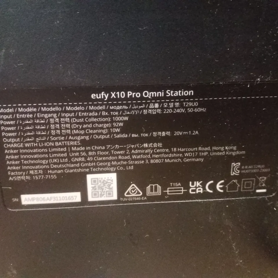 BOXED EUFY X10 PRO OMNI ROBOT VACUUM & MOP WITH ALL-IN-ONE STATION