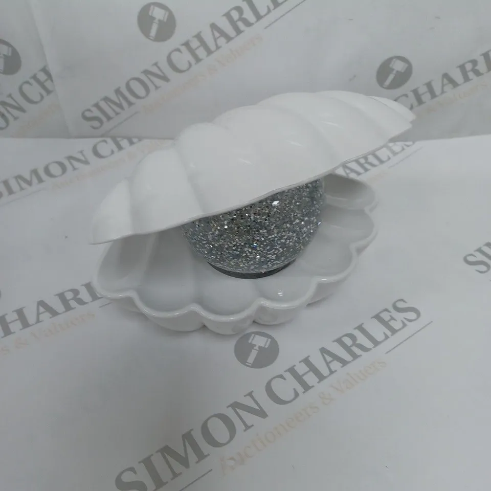 BOXED SENSE AROMA CLAM GLITTER PEARL COLOUR CHANGING LED LAMP 