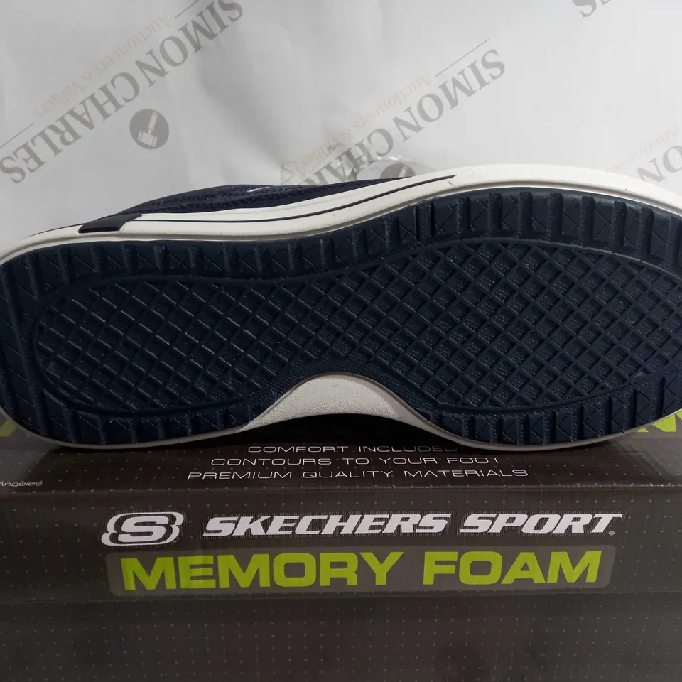 BOXED SKETCHERS SPORT NAVY TRAINERS - 11