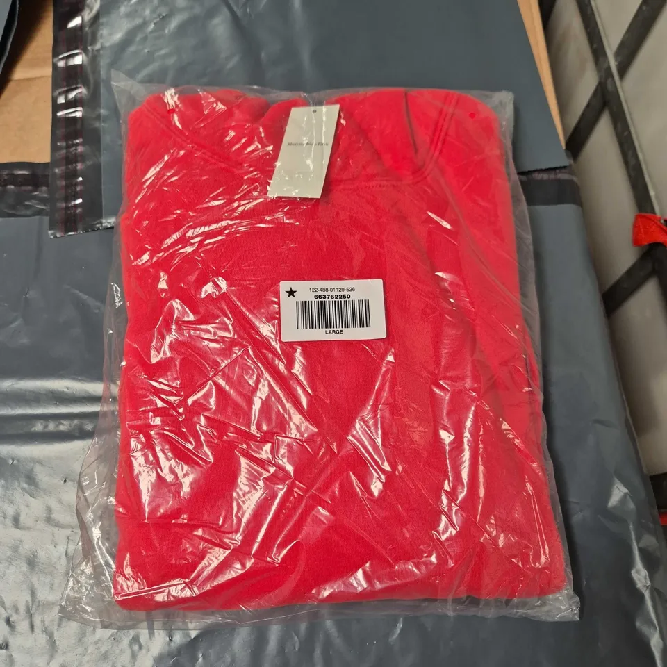 ABERCROMBIE & FITCH RED HOODIE – LARGE