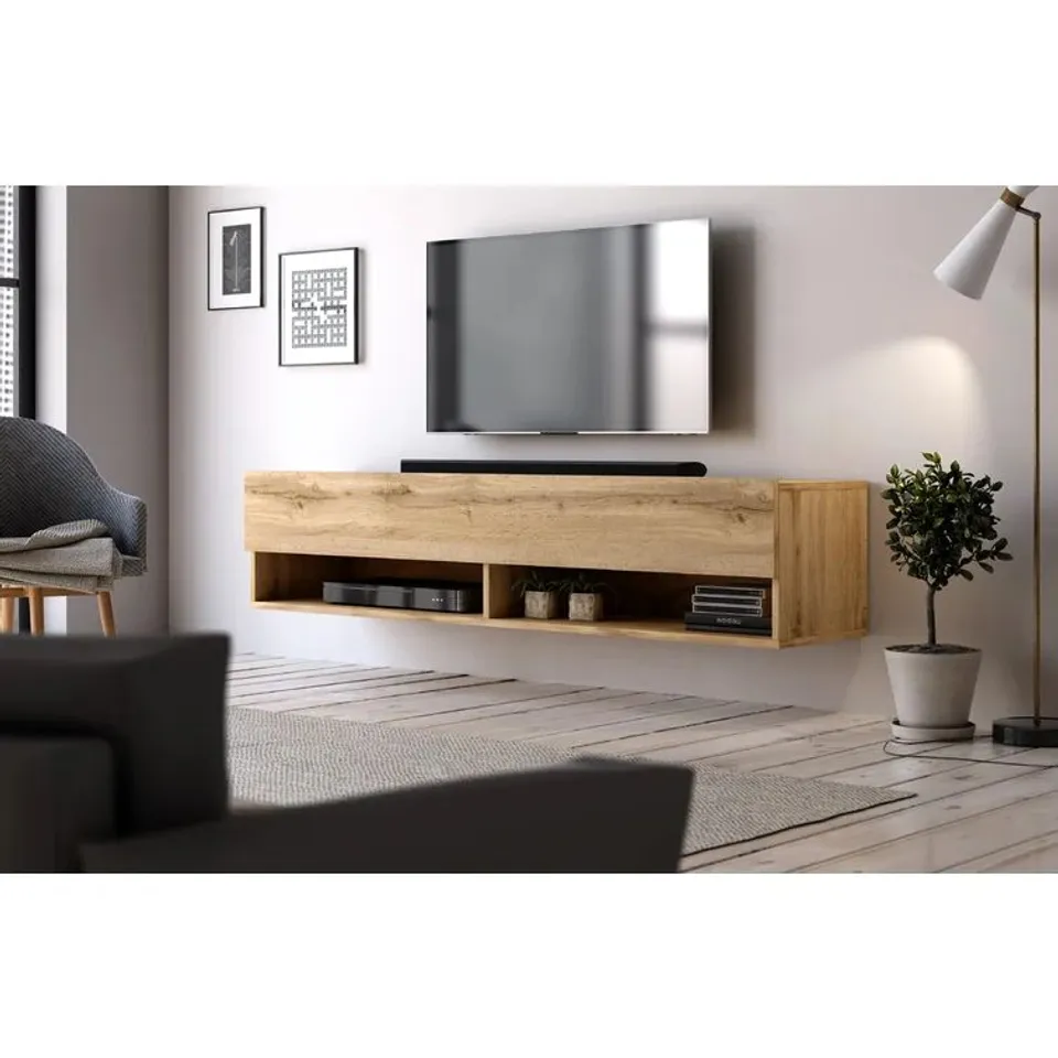 BOXED DESIGNER DOLTON TV STAND UPTO 60" - OAK 