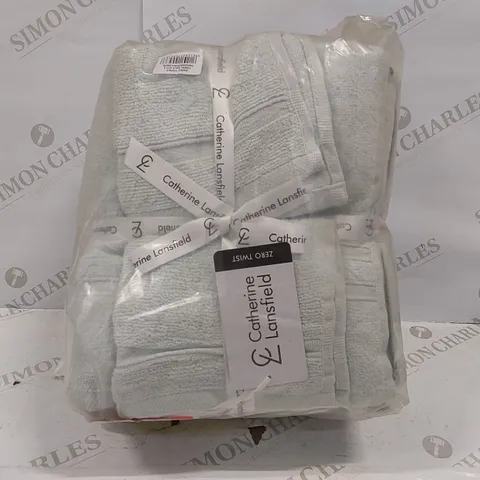 BAGGED CATHERINE LANSFIELD ZERO TWIST 100% COTTON 6 PIECE TOWEL SET (1 ITEM)