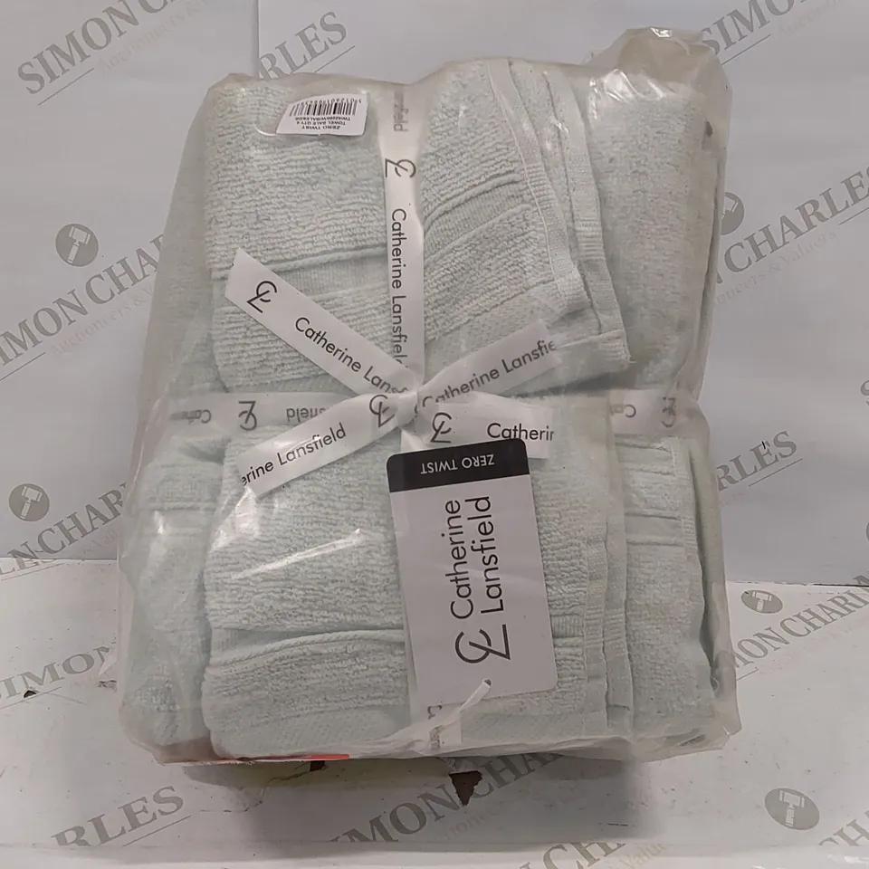 BAGGED CATHERINE LANSFIELD ZERO TWIST 100% COTTON 6 PIECE TOWEL SET (1 ITEM)