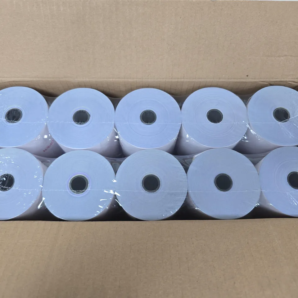 BOXED DOUBLE DRAGON 3 PLY 76MM PREMIUM KITCHEN TILL EPOS PRINTER RECEIPT PAPER ROLLS (20 ROLLS)