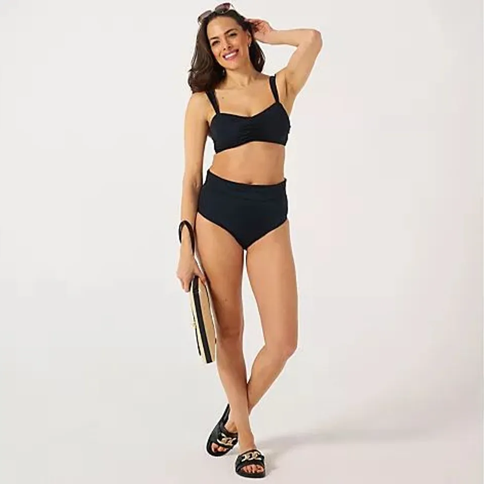 RUTH LANGSFORD HOLIDAY SHOP BIKINI BLACK SIZE 16