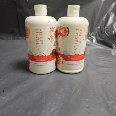PHILIP KINGSLEY BODY BUILDING WEIGHTLESS SHAMPOO & MOISTURE BALANCING CONDITIONER DUO (500 ML EACH)