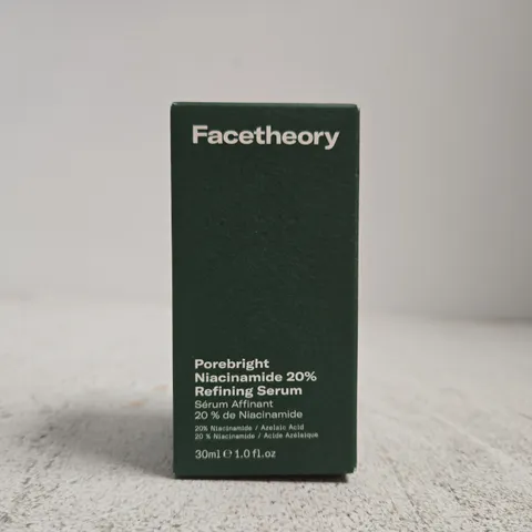 BOXED FACETHEORY POREBRIGHT NIACINAMIDE 20% REFINING SERUM 30ML