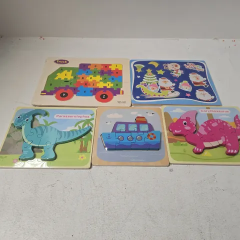 APPROXIMATELY 40 ASSORTED WOODEN BLOCK TOY PUZZLES - COLLECTION ONLY