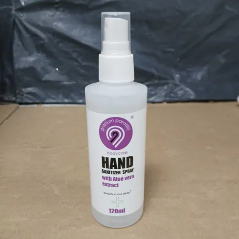 BOX OF APPROXIMATELY 70 BOTTLES OF HAND SANITIZER SPRAY - 120ML PER BOTTLE