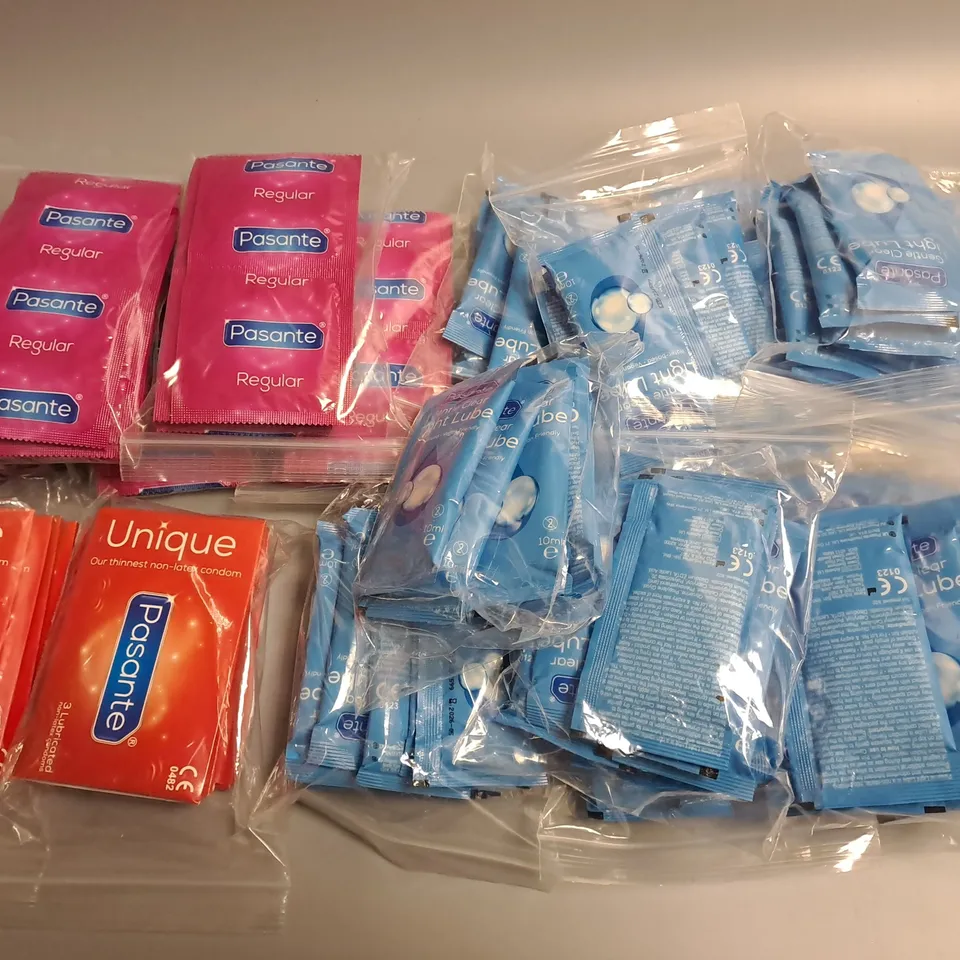 LOT OF ASSORTED CONDOMS AND LUBRICANTS