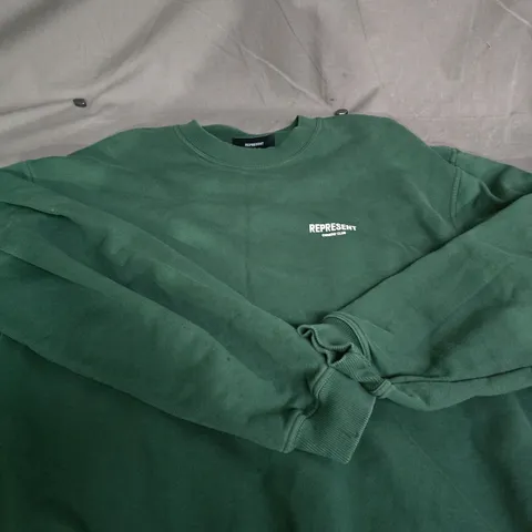 REPRESENT GREEN SWEATSHIRT, XXL