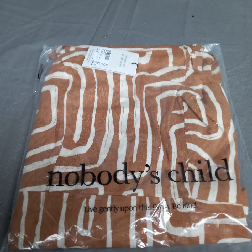 SEALED NOBODYS CHILD MADDY MIDI DRESS EDIE ABSTRACT BROWN - UK 10