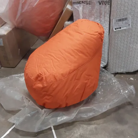 BAGGED DESIGNER BEAN BAG CHAIR - ORANGE 