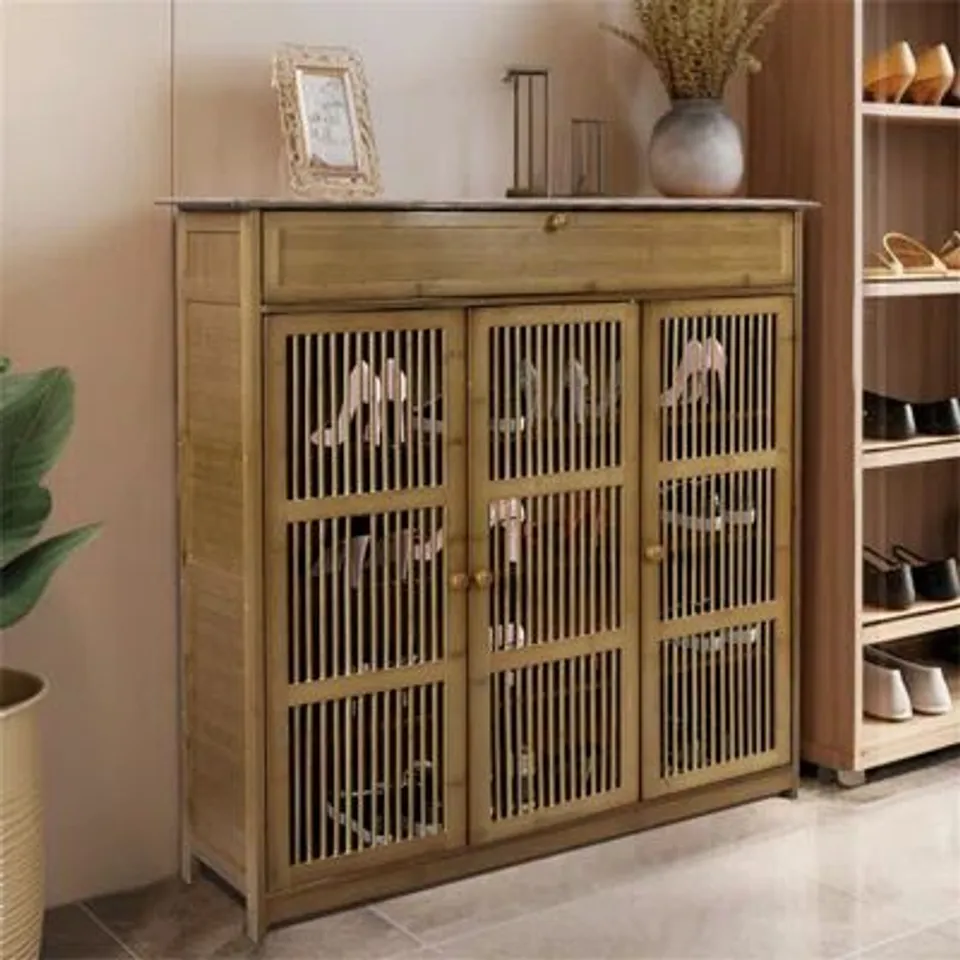BOXED UNHO 18 PAIR SHOE STORAGE CABINET (1 BOX)