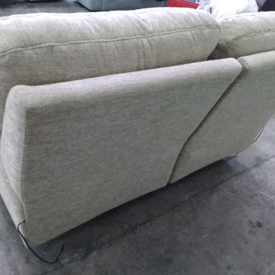 QUALITY DESIGNER G-PLAN SEATTLE 2.5 SEATER ELECTRIC RECLINER DBL SOFA - BOUCLE JUTE FABRIC